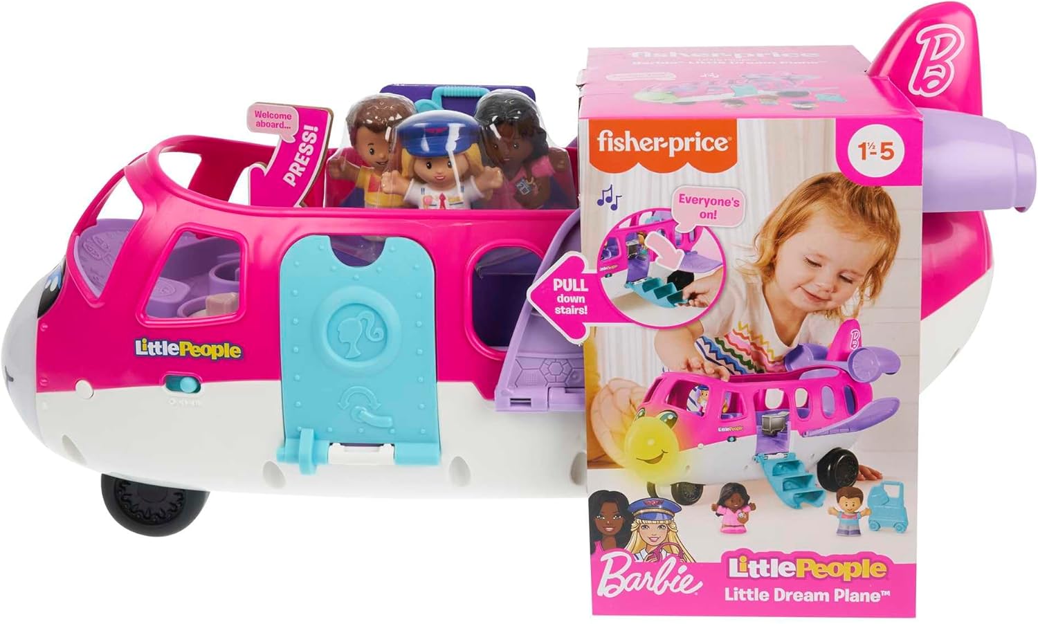 Barbie Fisher Price Little People Dream Plane Playset