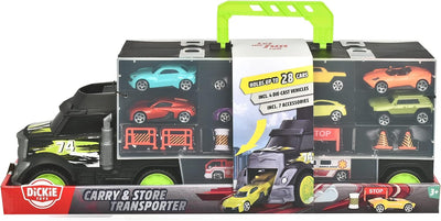 Dickie Toys Carry And Store Transporter Truck Carry Case With Cars