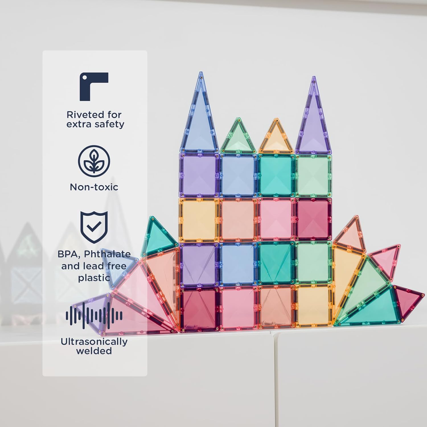 Connetix Magnetic Tiles Pastel Mini Pack 32pc