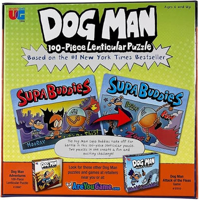 Dog Man Supa Buddies 100pc Lenticular Jigsaw Puzzle