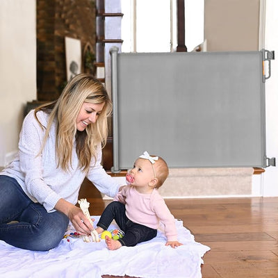 Momcozy Retractable Stair / Baby Gate White