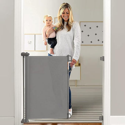 Momcozy Retractable Stair / Baby Gate White