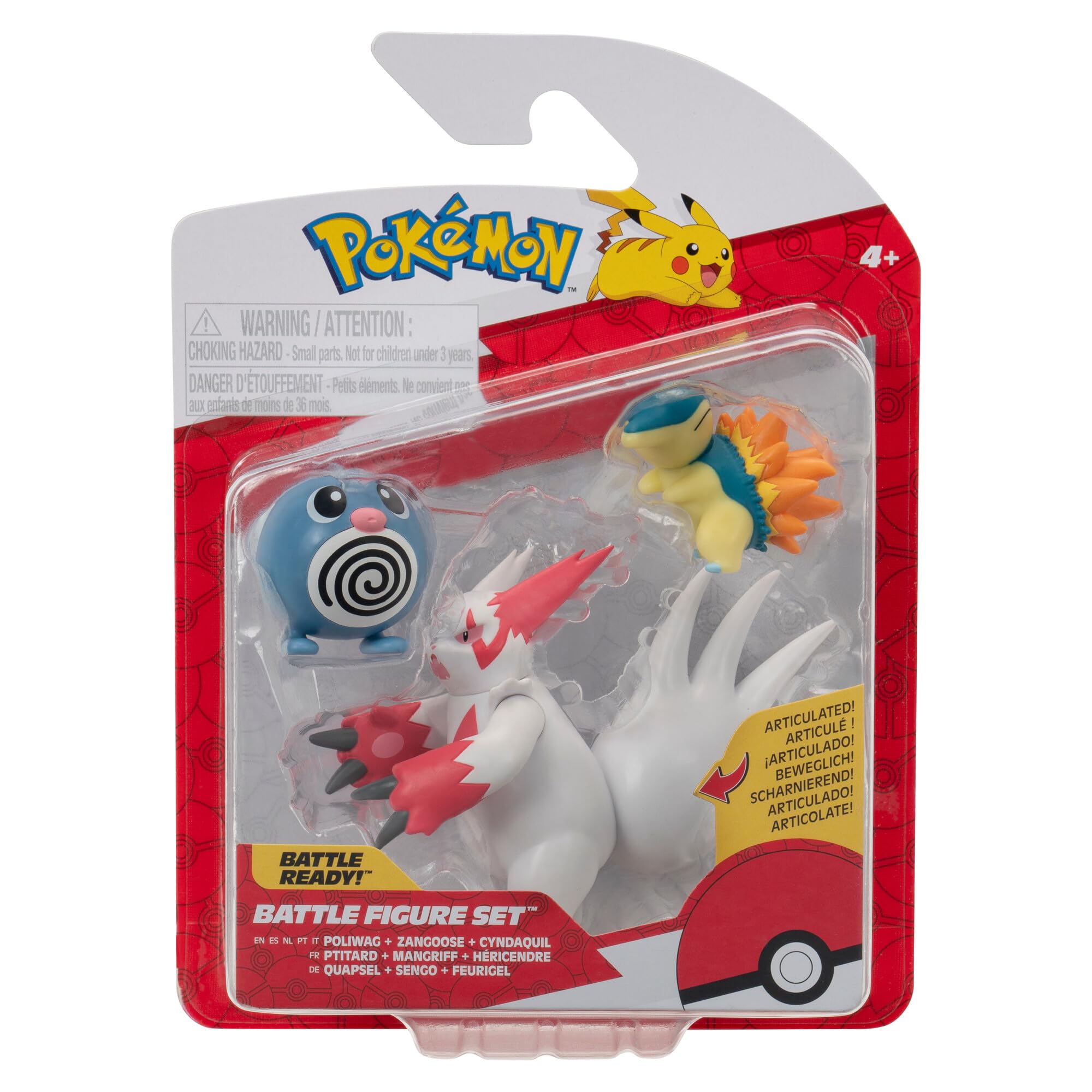 Pokemon Battle Figure 3 Pack Poliwag / Zangoose / Cyndaquil
