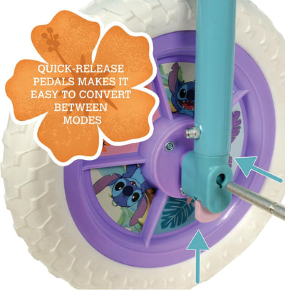 Disney Stitch 10" 2 In 1 Training Bike