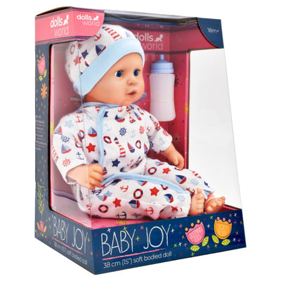 Dolls World Baby Joy 15" Soft Bodied Doll Boy