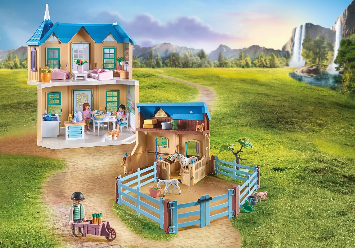 Playmobil Country 71351 Waterfall Ranch 264pc Playset