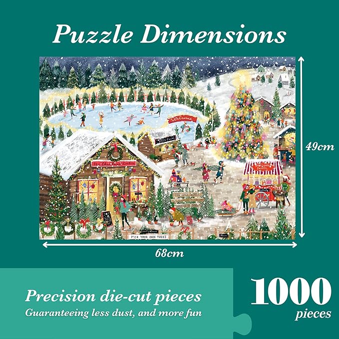 Jumbo Winter Village 1000pc Christmas Jigsaw Puzzle