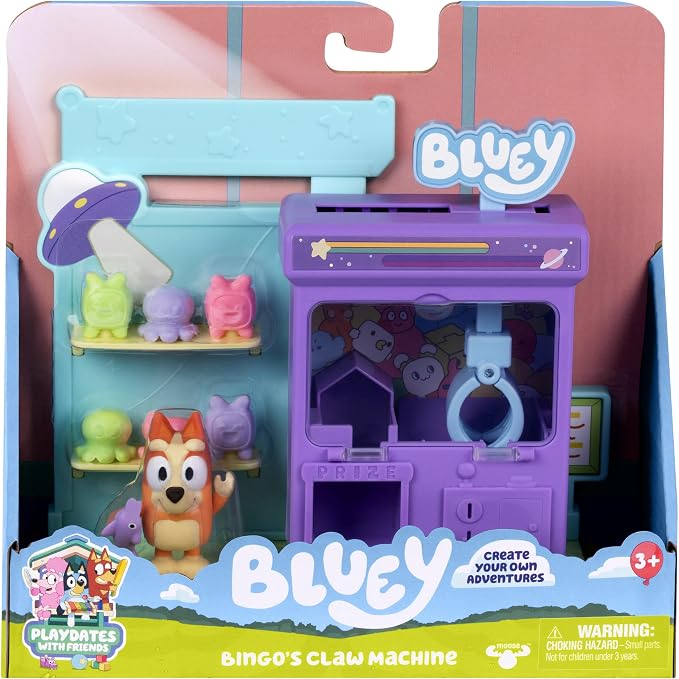 Bluey Bingo's Claw Machine And Bing Figure