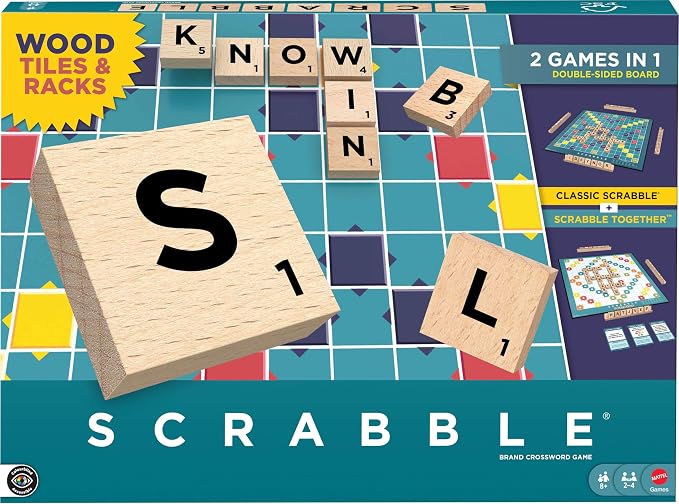Scrabble Game Wooden Tiles And Racks