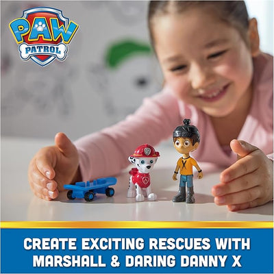 Paw Patrol Hero Pup Figure Pack Marshall And Daring Danny