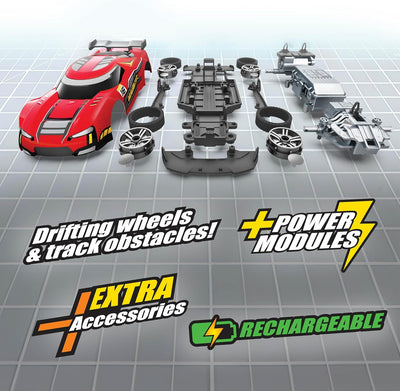 Exost Build 2 Drive Rechargeable Buildable Remote Control Car 2 Pack