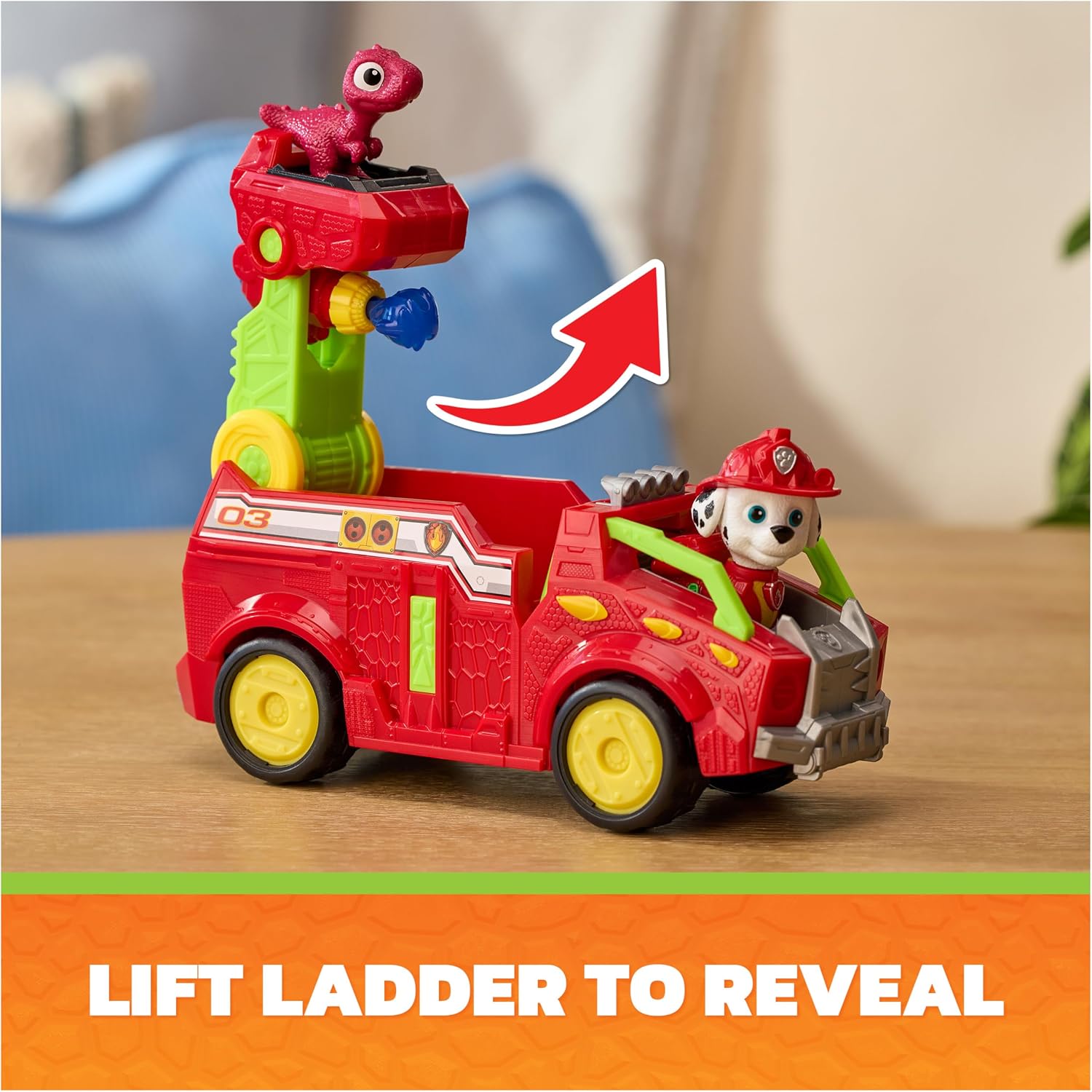 Paw Patrol Dino Rescue Marshall Fire Truck With Marshall Figure