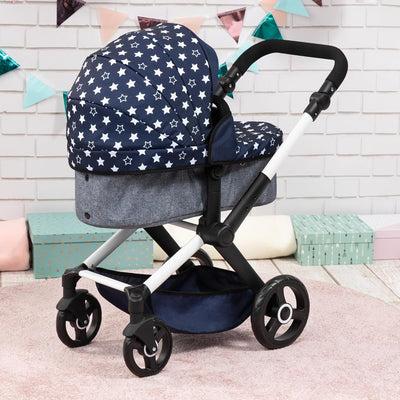 Bayer XEO Dolls Pram / Travel System White Stars