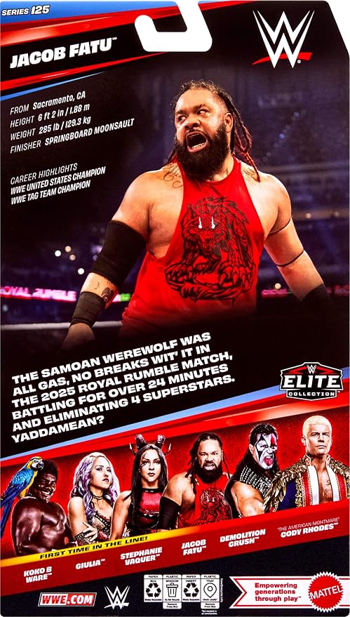 WWE Elite Wrestling Figure Jacob Fatu