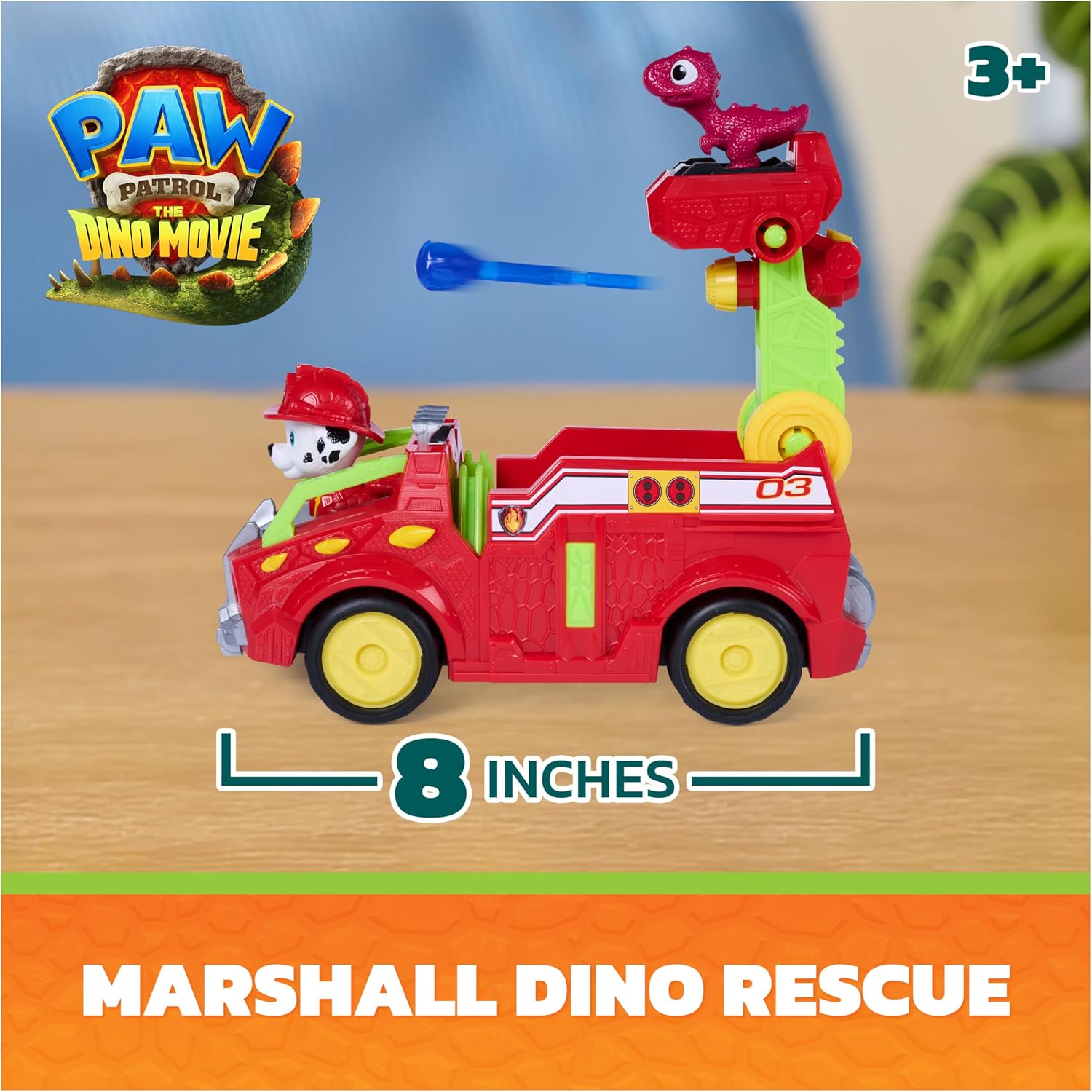 Paw Patrol Dino Rescue Marshall Fire Truck With Marshall Figure