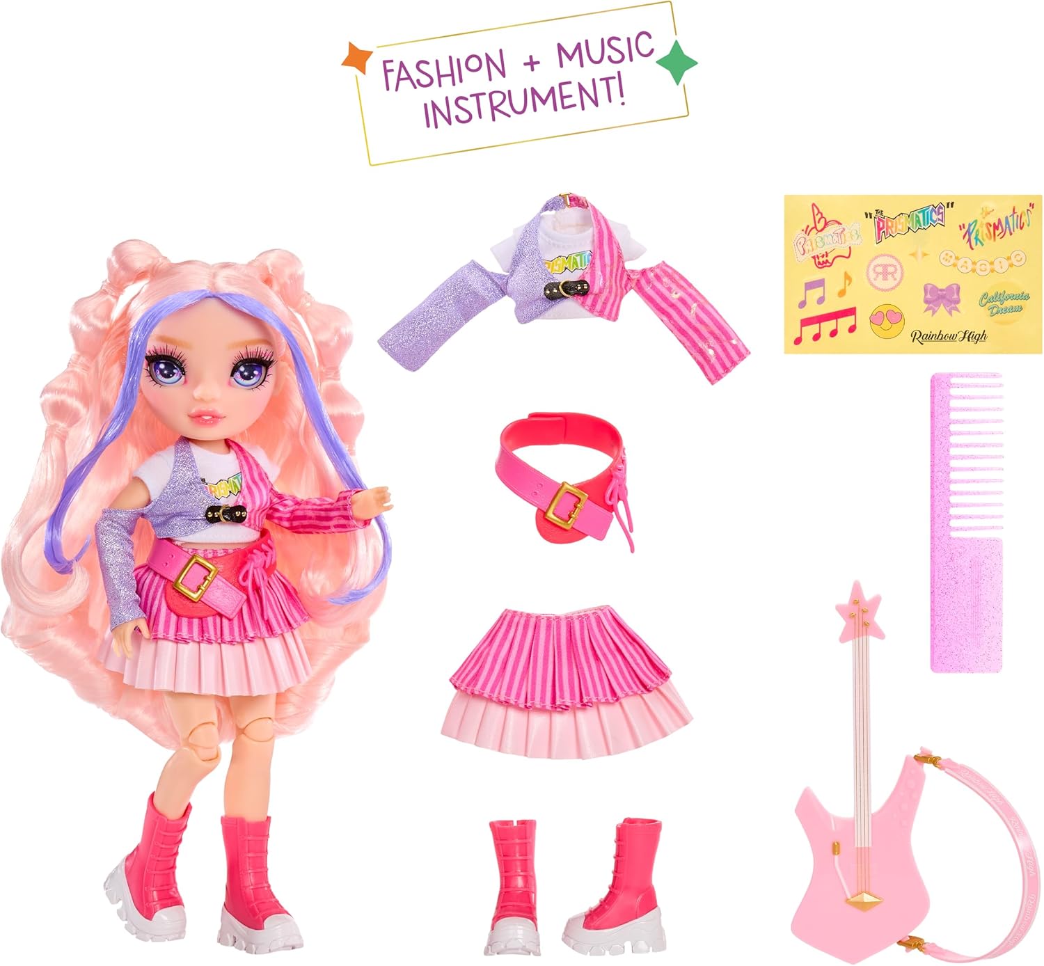 Rainbow High Jr High Rockband Doll Bella Parker