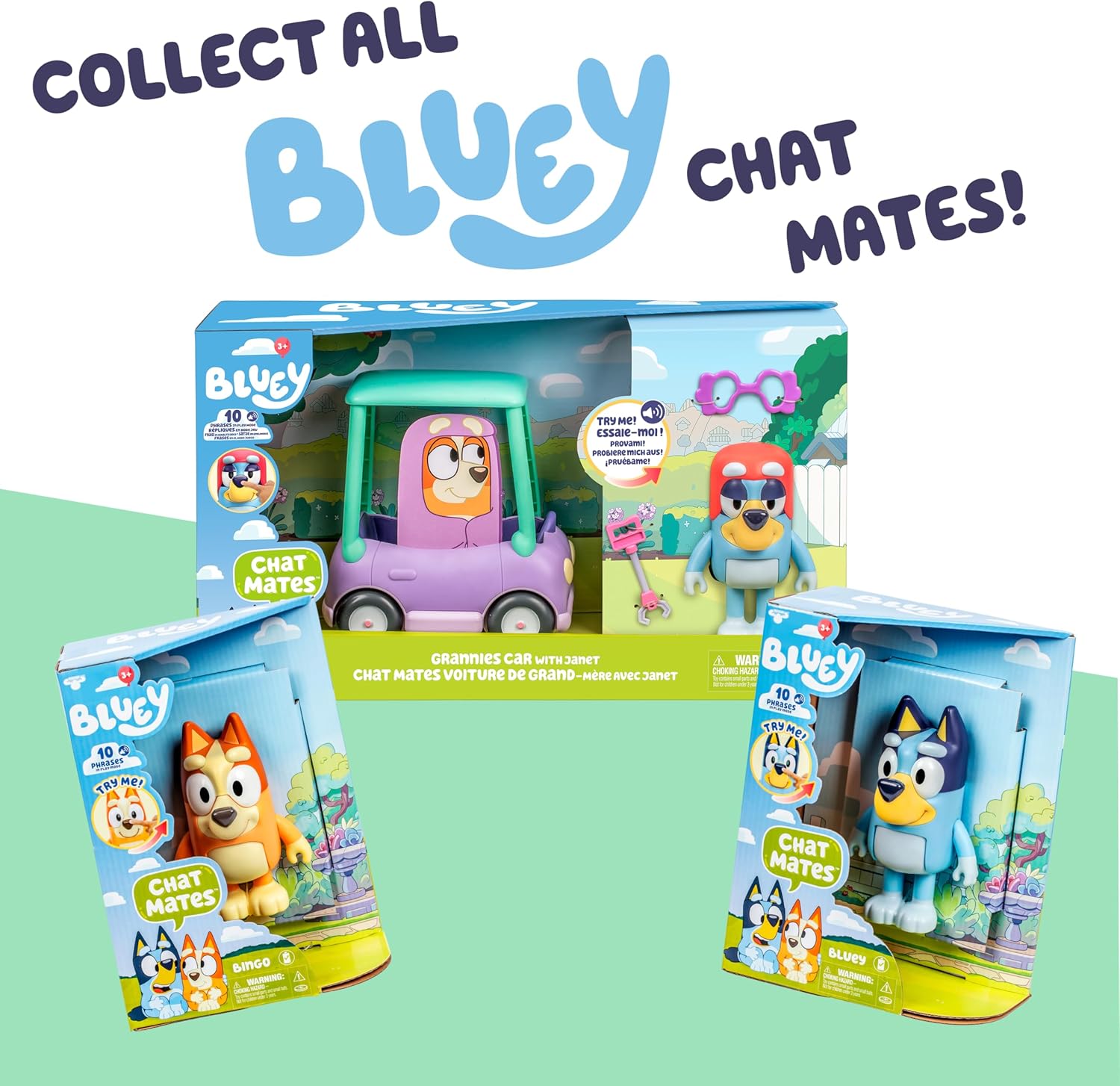 Bluey Chat Mates Single Figure Bluey