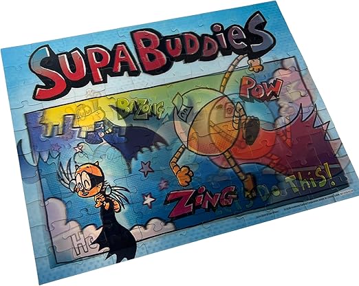 Dog Man Supa Buddies 100pc Lenticular Jigsaw Puzzle
