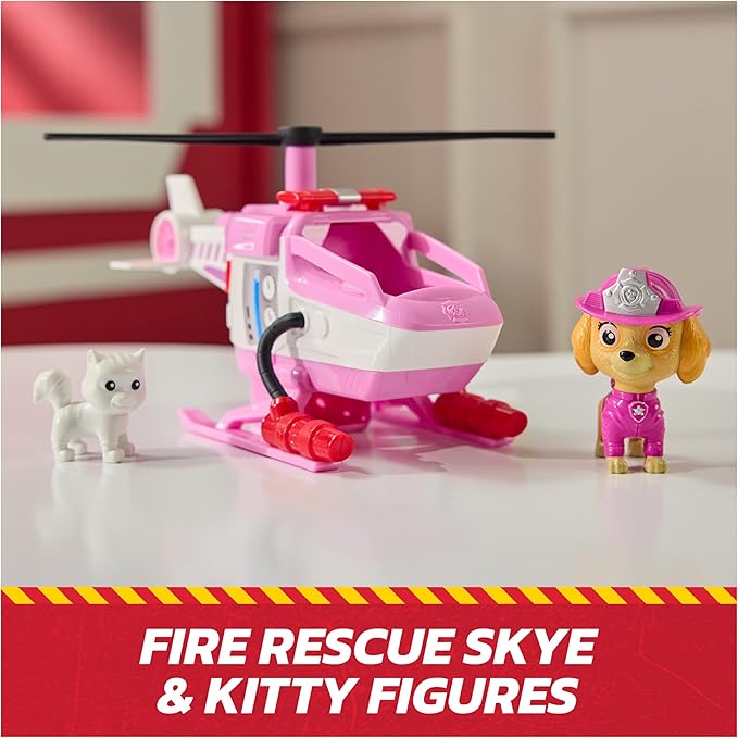 Paw Patrol Fire Rescue Vehicle Skye With Fire Rescue Chopper