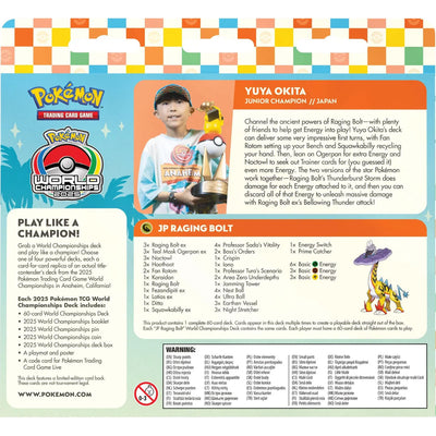 Pokemon TCG 2025 World Championship Deck Assorted