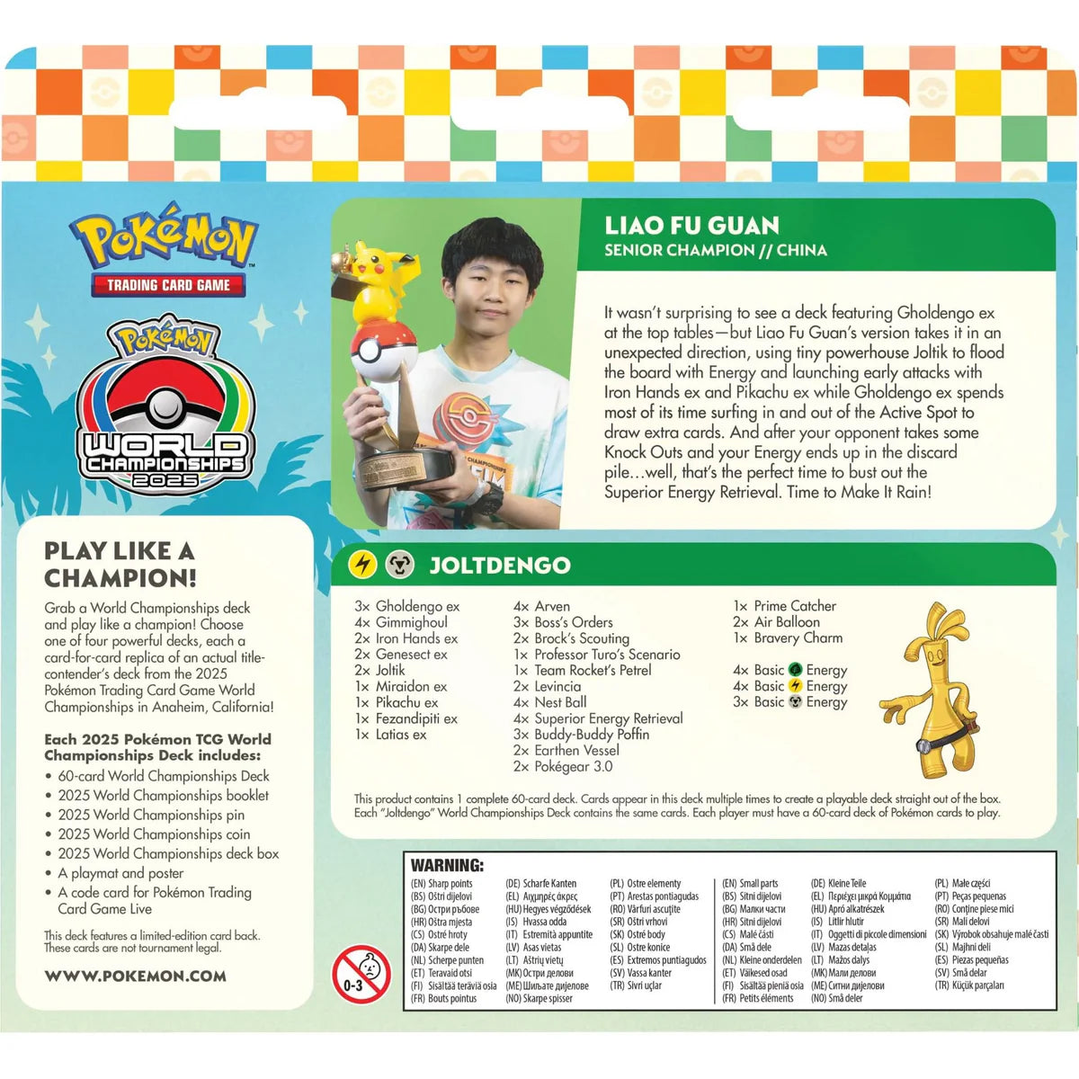 Pokemon TCG 2025 World Championship Deck Assorted
