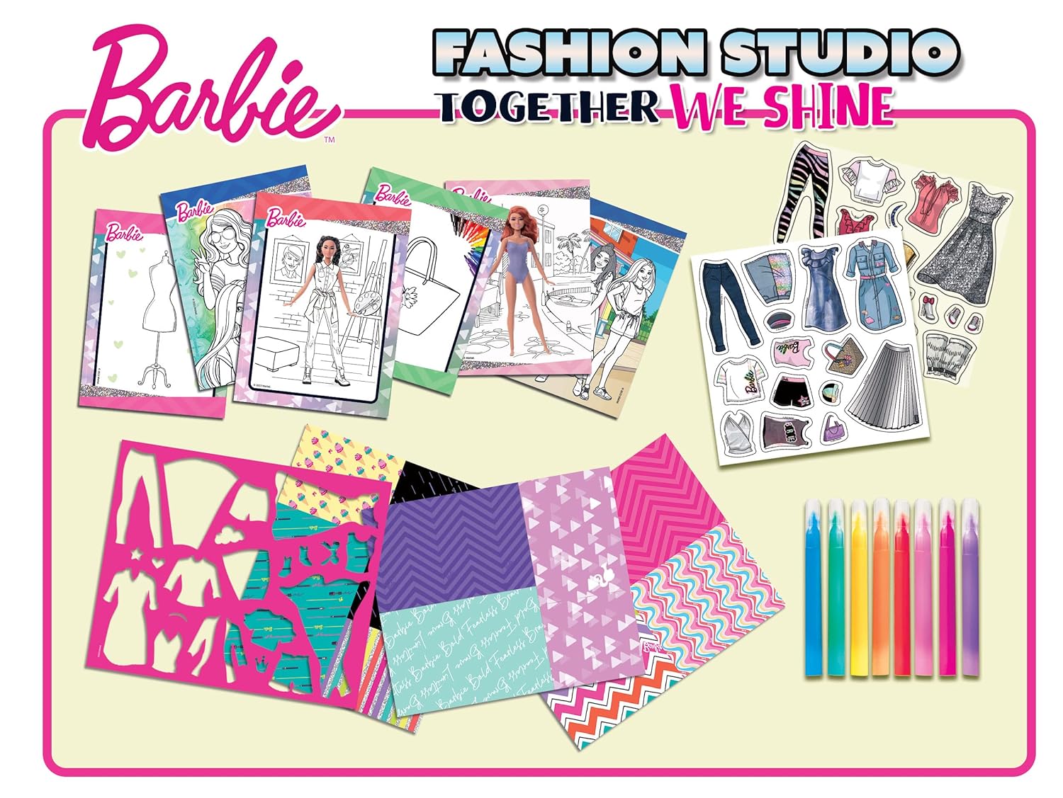 Barbie Fashion Studio Together We Shine Sketchbook