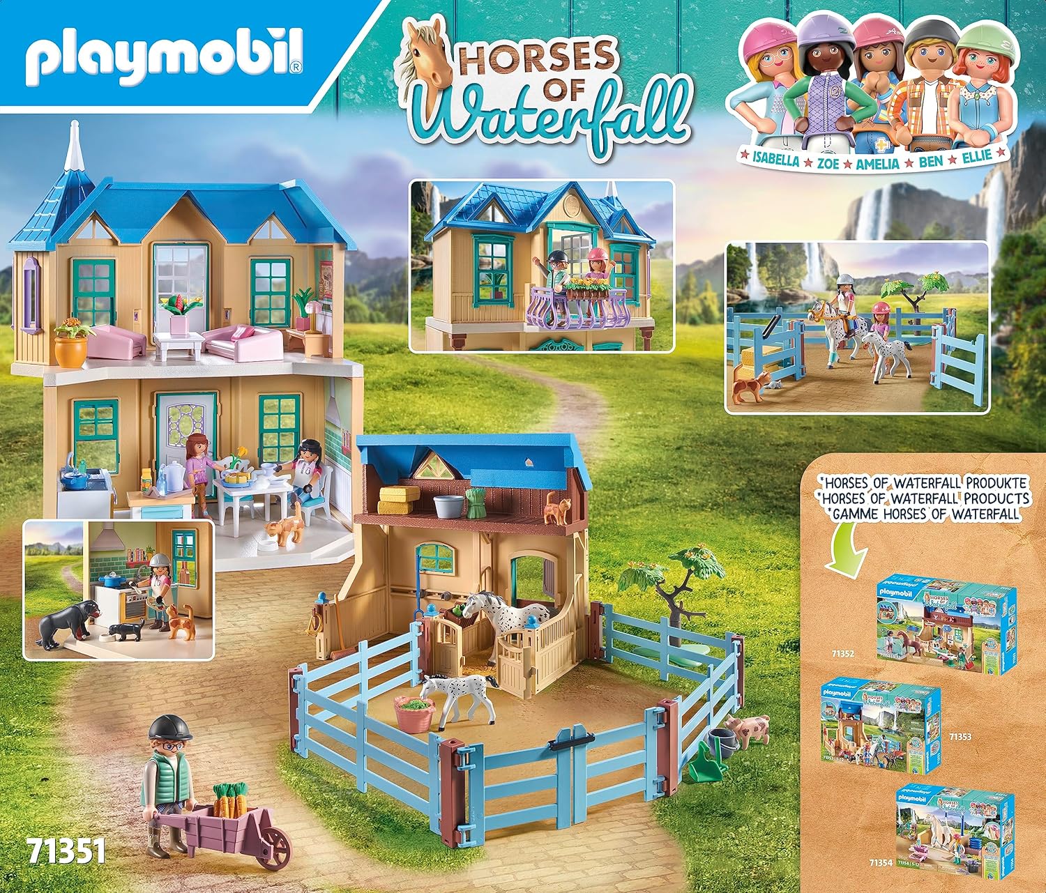 Playmobil Country 71351 Waterfall Ranch 264pc Playset