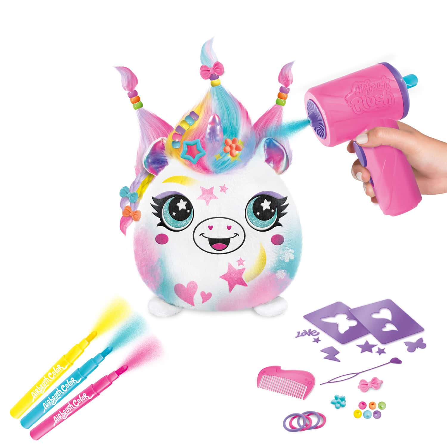 Airbrush Plush Hairiffic Squishy Assorted Colours