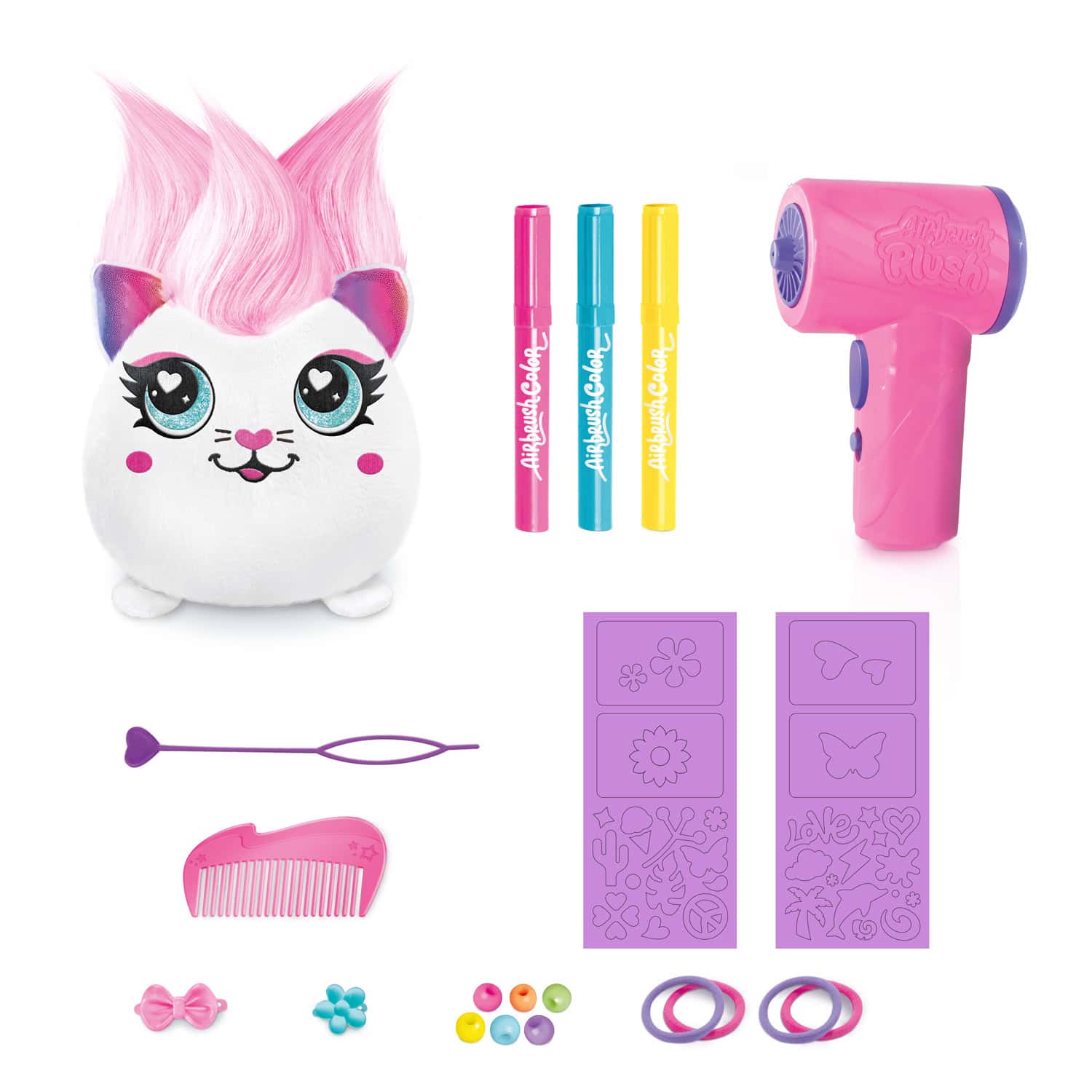 Airbrush Plush Hairiffic Squishy Assorted Colours