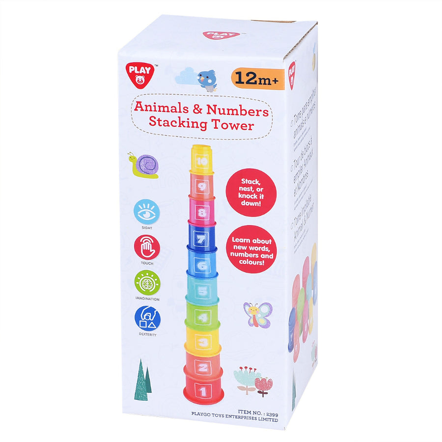 Playgo Animals And Numbers Stacking Tower