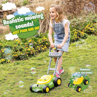 John Deere Bubble N' Go Bubble Mower With 4oz Bottle Of Bubbles