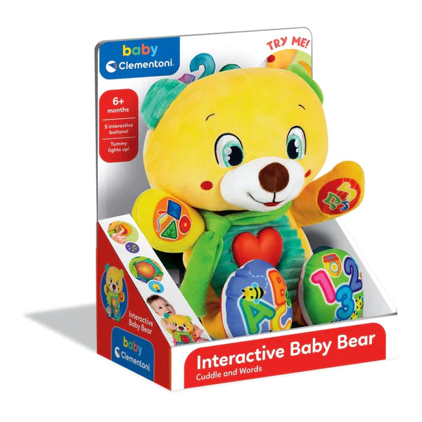 Clementoni Interactive Baby Bear Soft Toy Cuddles And Words