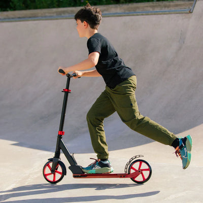 BoldCube 200mm Big Wheel Foldable Scooter Burgundy