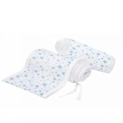 Breathable Baby Breathable Cot Bumper / Liner Blue Stars
