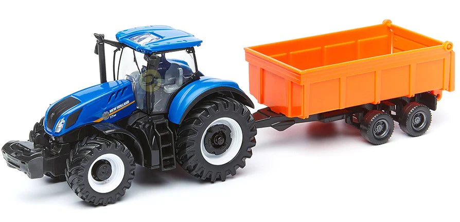 Burago New Holland T7.315  Tractor with Tipping Trailer 1:50