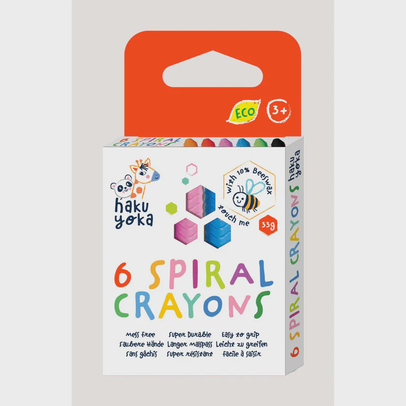 Haku Yoka Spiral Crayons 6 Pack