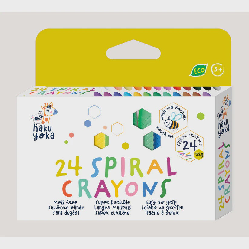 Haku Yoka Spiral Crayons 24 Pack