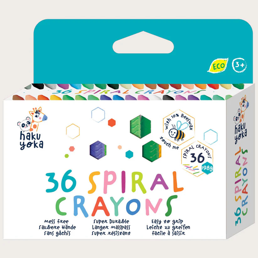 Haku Yoku Spiral Crayons 36 Pack