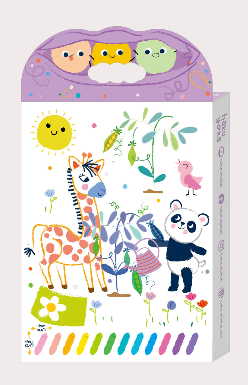 Haku Yoka Pea Pod Crayons 12 Pack