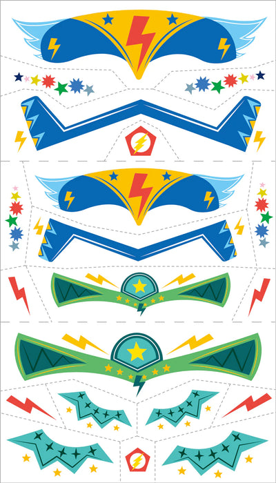 Haku Yoka Avenir Face Stickers And Tattoos Superheroes