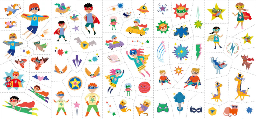 Haku Yoka Avenir Face Stickers And Tattoos Superheroes