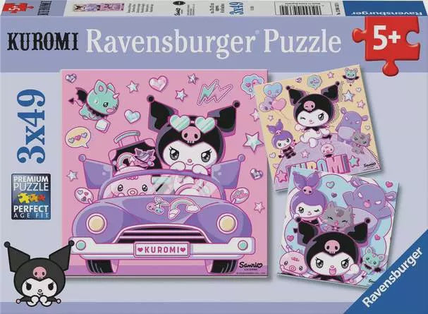 Ravensburger Kuromi On Tour 3 x 49pc Jigsaw Puzzle