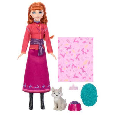 Disney Frozen Anna Doll With Wolf Cub And Accessories