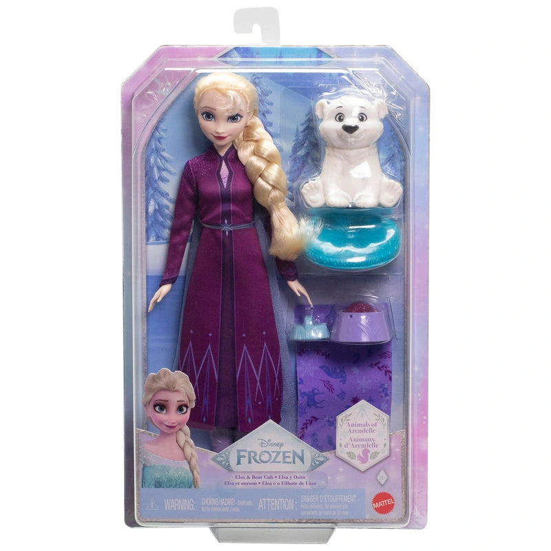 Disney Frozen Elsa Doll And Bear Cub With Accessories