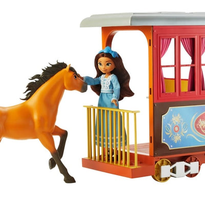 Dreamworks Spirit Untamed Lucky's Train Home Playset