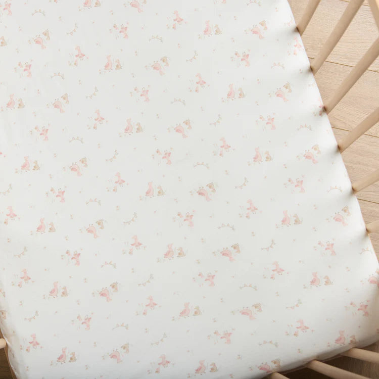 Baby Elegance Little Ducks Collection 2pk Cot Jersey Fitted Sheets 60cm x 120cm