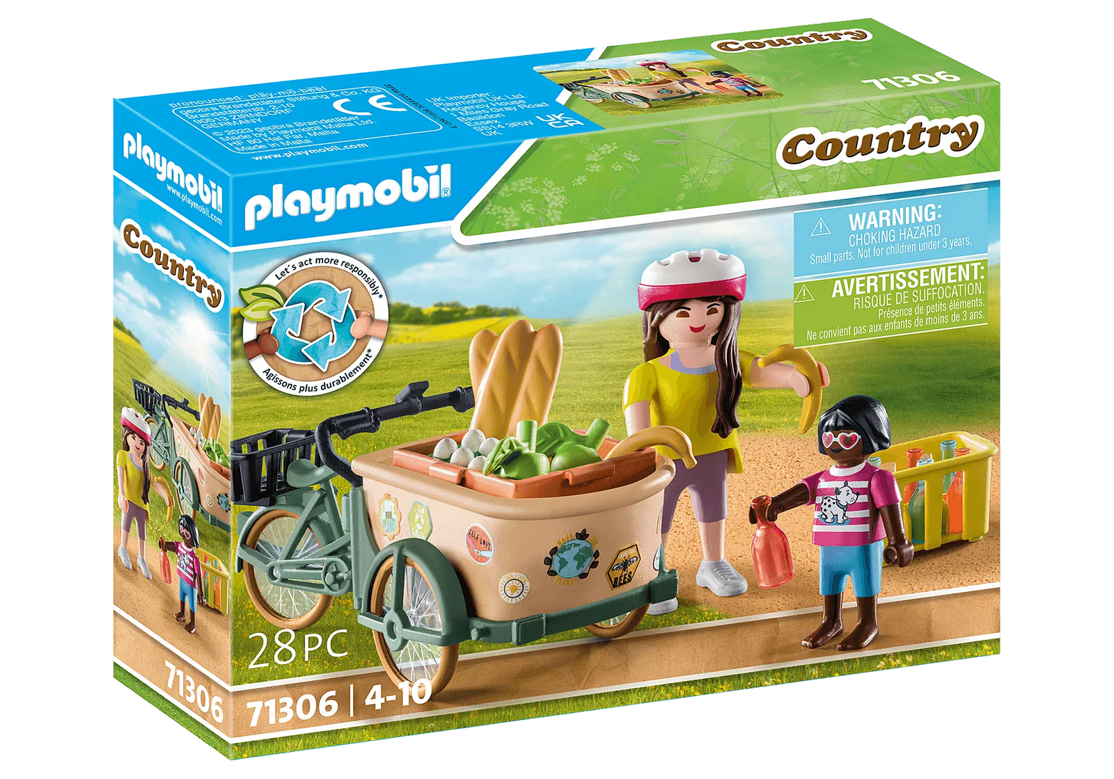 Playmobil Country 71306 Farmers Cargo Bike 28pc Playset