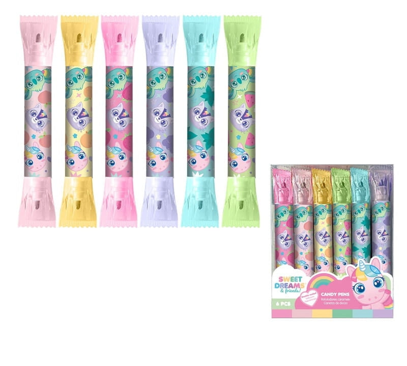 Sweet Dreams Scented Candy Pens 6pc