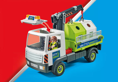 Playmobil City Action 71431 Glass Recycling Truck With Container