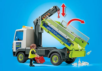 Playmobil City Action 71431 Glass Recycling Truck With Container
